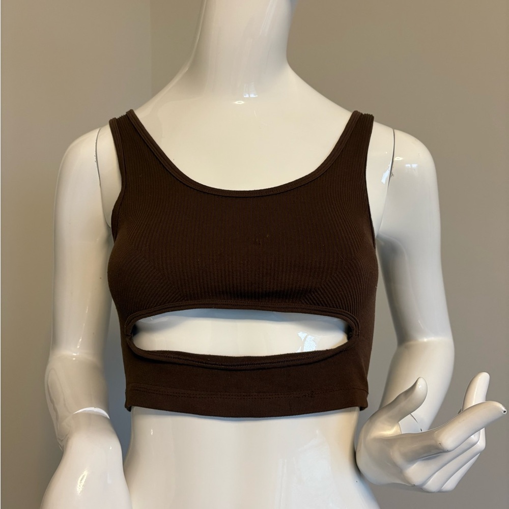 Urban Outfitters Chocolate Cut-Out Tank Top